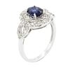 Image 6 : 14KT White Gold 1.02ct Sapphire and Diamond Ring