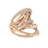Image 4 : 14KT Rose Gold 0.91ctw Diamond Ring