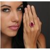 Image 1 : 14KT Yellow Gold 9.84ct Ruby and Diamond Ring