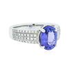 Image 2 : 14KT White Gold 2.47ct Tanzanite and Diamond Ring