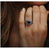 Image 5 : 14KT White Gold 1.51ct Sapphire and Diamond Ring
