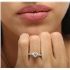 Image 8 : 14KT White Gold EGL Certified 1.53ctw Diamond Ring