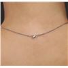 Image 5 : 14KT White Gold 0.96ctw Diamond Pendant With Chain