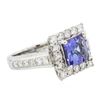 Image 2 : 18KT White Gold 2.81ct Tanzanite and Diamond Ring