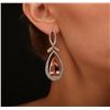 Image 2 : 14KT Yellow Gold 21.98ctw Morganite and Diamond Earrings