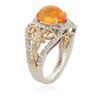 Image 6 : 14KT White Gold 4.00ct Opal and Diamond Ring
