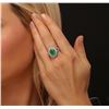 Image 1 : 14KT White Gold 3.84ct Emerald and Diamond Ring