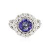 Image 3 : 14KT White Gold 2.27ct Tanzanite and Diamond Ring