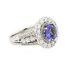 Image 4 : 14KT White Gold 2.27ct Tanzanite and Diamond Ring