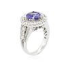 Image 6 : 14KT White Gold 2.27ct Tanzanite and Diamond Ring