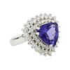 Image 4 : 14KT White Gold 5.15ct Tanzanite and Diamond Ring