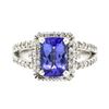 Image 3 : 14KT White Gold 1.85ct Tanzanite and Diamond Ring