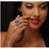 Image 5 : 18KT White Gold GIA Certified 15.23ct Tanzanite and Diamond Ring