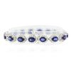 Image 4 : 14KT White Gold 12.96ctw Sapphire and Diamond Bracelet
