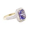 Image 2 : 14KT Two-Tone Gold 2.87ct Tanzanite and Diamond Ring
