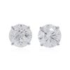 Image 3 : 14KT White Gold 3.20ctw Diamond Stud Earrings