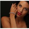 Image 1 : 14KT White Gold 9.20ctw Tanzanite and Diamond Bracelet
