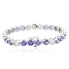 Image 4 : 14KT White Gold 9.20ctw Tanzanite and Diamond Bracelet