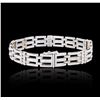 Image 4 : 14KT White Gold 0.58ctw Diamond Bracelet