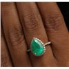 Image 2 : 14KT Yellow Gold 2.73ct Emerald and Diamond Ring
