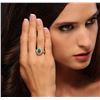 Image 2 : 14KT Yellow Gold 1.65ct Emerald and Diamond Ring
