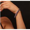 Image 5 : 14KT White Gold 22.56ctw Tanzanite and Diamond Bracelet