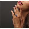 Image 2 : 14KT White Gold 3.83ct Tanzanite and Diamond Ring