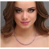 Image 5 : 14KT White Gold 15.00ctw Pink Sapphire and Diamond Necklace
