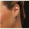 Image 5 : 14KT Two-Tone Gold 3.54ctw Ruby and Diamond Earrings