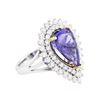 Image 4 : 14KT Two-Tone Gold 4.13ct Tanzanite and Diamond Ring