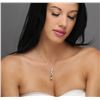 Image 5 : 14KT White Gold 6.44ct Citrine and Diamond Pendant With Chain