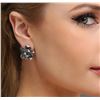Image 2 : 14KT White Gold 1.59ctw Diamond Earrings