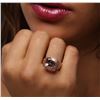 Image 5 : 14KT Rose Gold 7.28ct Morganite and Diamond Ring