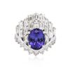 Image 3 : 14KT White Gold 4.00ct Tanzanite and Diamond Ring