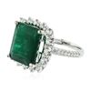 Image 4 : 14KT White Gold 8.82ct Emerald and Diamond Ring