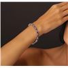 Image 1 : 14KT White Gold 13.26ctw Tanzanite and Diamond Bracelet