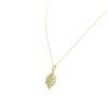 Image 6 : 14KT Yellow Gold 1.37ct Emerald and Diamond Pendant With Chain
