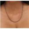 Image 2 : 14KT White Gold 14.30ctw Orange Sapphire and Diamond Necklace