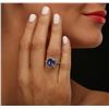 Image 8 : 14KT White Gold 4.08ct Tanzanite and Diamond Ring
