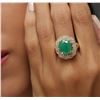Image 2 : 14KT Yellow Gold 4.10ct Emerald and Diamond Ring
