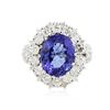 Image 3 : 14KT White Gold 5.17ct Tanzanite and Diamond Ring