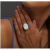 Image 5 : 14KT Two-Tone Gold 10.65ct Opal and Diamond Ring