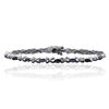 Image 3 : 14KT White Gold 4.23ctw Sapphire and Diamond Bracelet