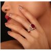 Image 2 : 14KT Yellow Gold 5.07ct Ruby and Diamond Ring