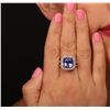 Image 2 : 14KT White Gold 6.47ct Tanzanite and Diamond Ring