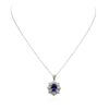 Image 3 : 18KT White Gold 3.29ct Tanzanite and Diamond Pendant With Chain