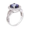 Image 7 : 14KT White Gold 3.21ct Tanzanite and Diamond Ring