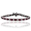 Image 3 : 14KT White Gold 7.35ctw Ruby and Diamond Bracelet