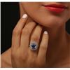 Image 6 : 14KT White Gold 2.70ct Tanzanite and Diamond Ring