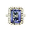 Image 3 : 14KT Yellow Gold 6.93ct Tanzanite and Diamond Ring